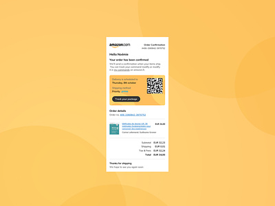 Daily UI Challenge 017 - Email Receipt - Mobile