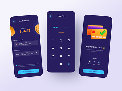 E Wallet App - Financial Application Manager (Second Flow) atm card banking app finance app financial app input pin invoice design money app money transfer online payment payment payment app payment method payment screen payment success pin transfer verification verification code wallet wallet app