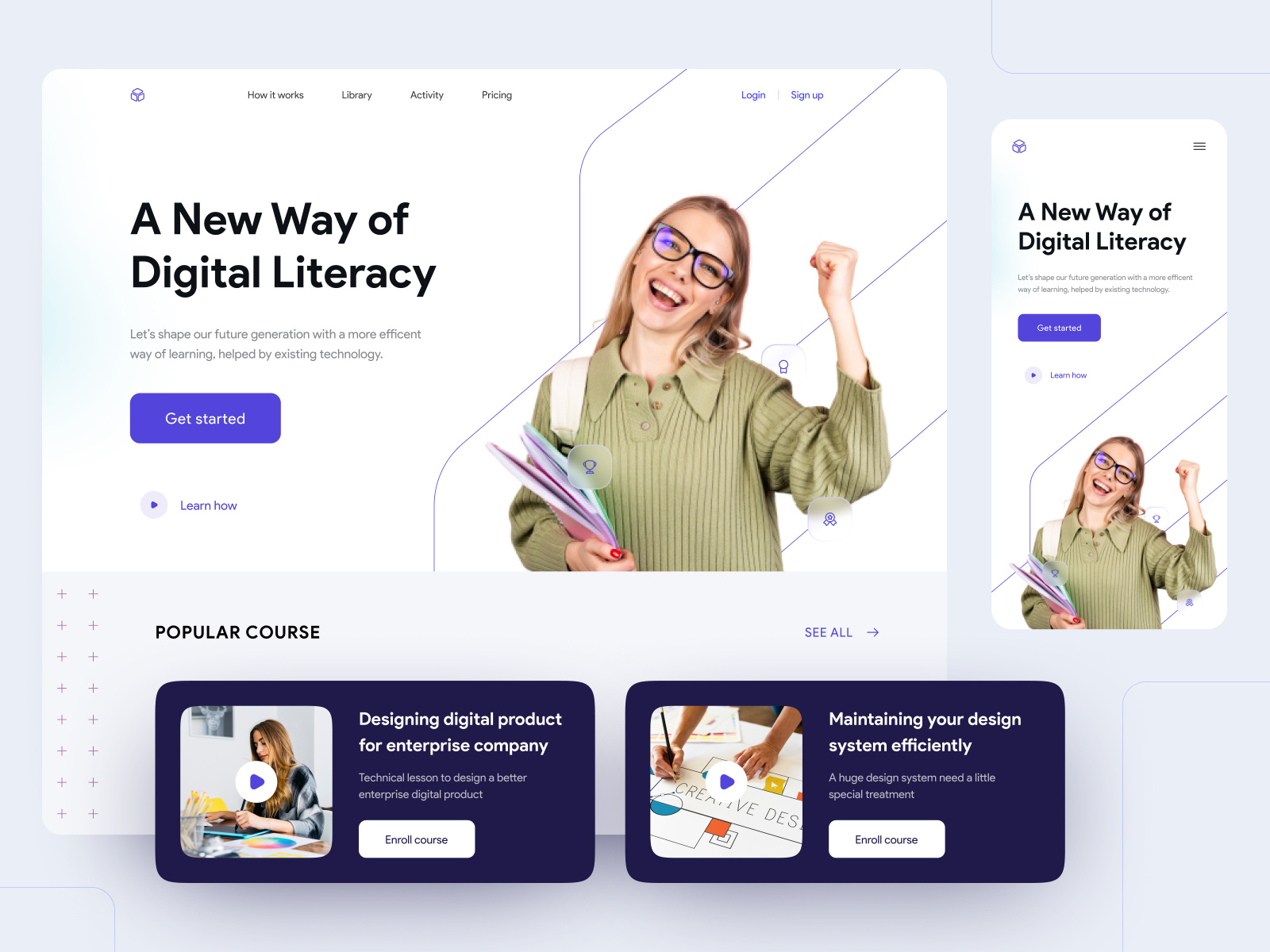 Online Course Landing Page by Maulana Farhan 🐣 for Enver Studio on Dribbble