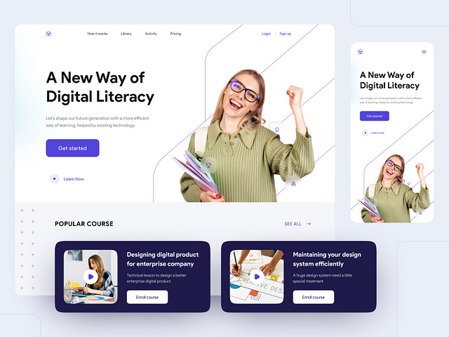 Online Course Landing Page by Maulana Farhan 🐣 for Enver Studio on Dribbble