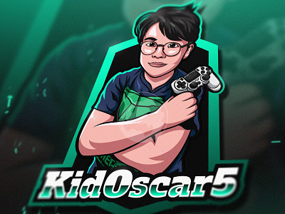 KidOscar5 Portrait logo australian branding controller esport esportlogo gaming gaming logo green green logo illustration illustrator inspiration logo logo design mascot logo portrait portrait illustration portraits vector vector illustration