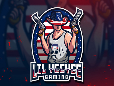 LIL YEEYEE branding esport esportlogo gaming gaming logo gun illustration illustrator logo logo design mascot logo stream vector