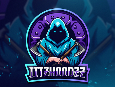 IITZHOODZZ branding esport esportlogo gaming gaming logo illustration illustrator logo logo design mascot logo phantom vector