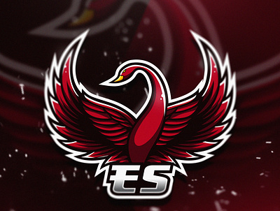 SWAN ES LOGO branding esport esportlogo gaming gaming logo illustration illustrator logo logo design mascot logo swan swan logo vector