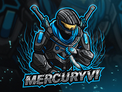 MERCURYVI branding esport esportlogo gaming illustration illustrator logo logo design mascot logo twitch logo