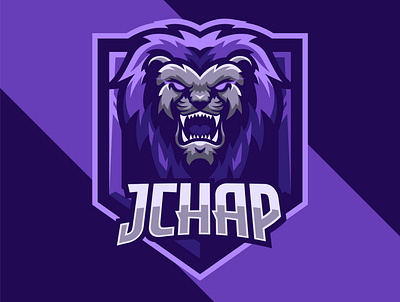 JCHAP esport esportlogo gaming logo illustration illustrator lion lion head lion logo logo logo design mascot logo stream vector