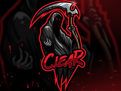 CLEAR PREVIEW branding esport esportlogo gaming gaming logo grimreaper illustration illustrator logo logo design mascot logo reaper vector