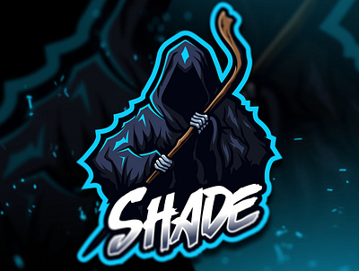 SHADE PREVIEW branding esport esportlogo gaming logo illustration illustrator logo logo design mascot logo reaper shade shadow vector