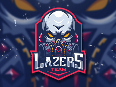 LAZERS TEAM PREVIEW gaming gaming logo gasmask illustration illustrator logo logo design mascot logo skull stream twitch.tv vector