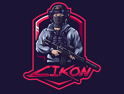 CIKON esport esportlogo gaming gaming logo illustration illustrator logo mascot logo twitch logo vector
