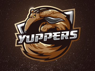 YUPPERS LOGO animal branding brown design esport esportlogo illustration illustrator logo logo design mascot logo yuppers