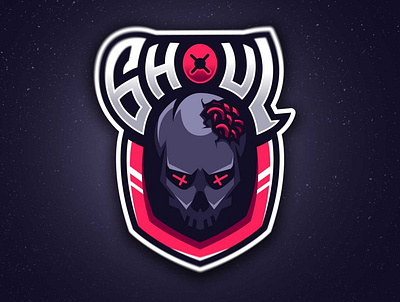GHOUL GAMING LOGO branding design esport esportlogo ghoul illustration illustrator logo logo design mascot logo skull twitch