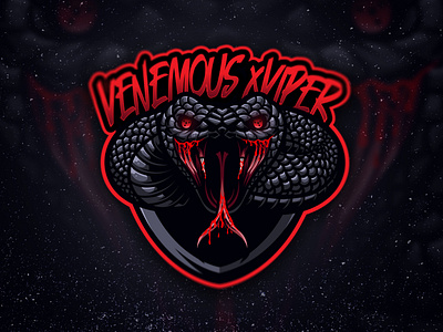 VENEMOUSxVIPER LOGO animal animal logo black logo black snake branding esport esportlogo illustration illustrator logo logo design mascot logo snake