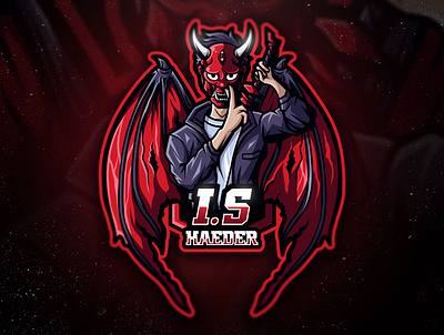 I.S HAEDER branding design devil esport esportlogo illustration illustrator logo logo design mascot logo samurai