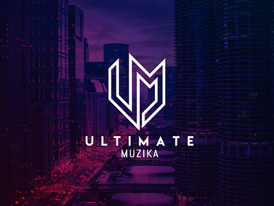 Ultimate Muzika Night Club Logo Initial branding branding design branding identity illustration illustrator initial initial logo logo logotype night club nightclub