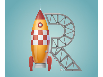 R Is For Rocket illustration