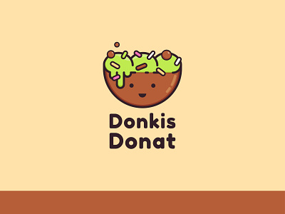 Donkis Donat Logo branding design graphic design illustration logo minimal vector