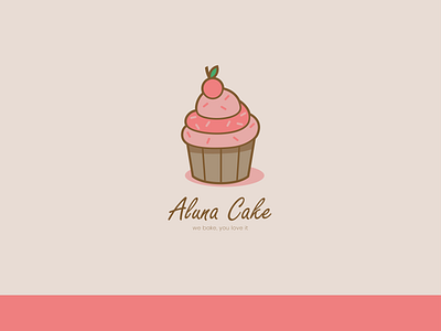 Aluna Cake Logo branding design graphic design logo minimal vector