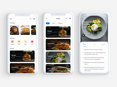 Food recipe dailyui food app mobile app recipe app