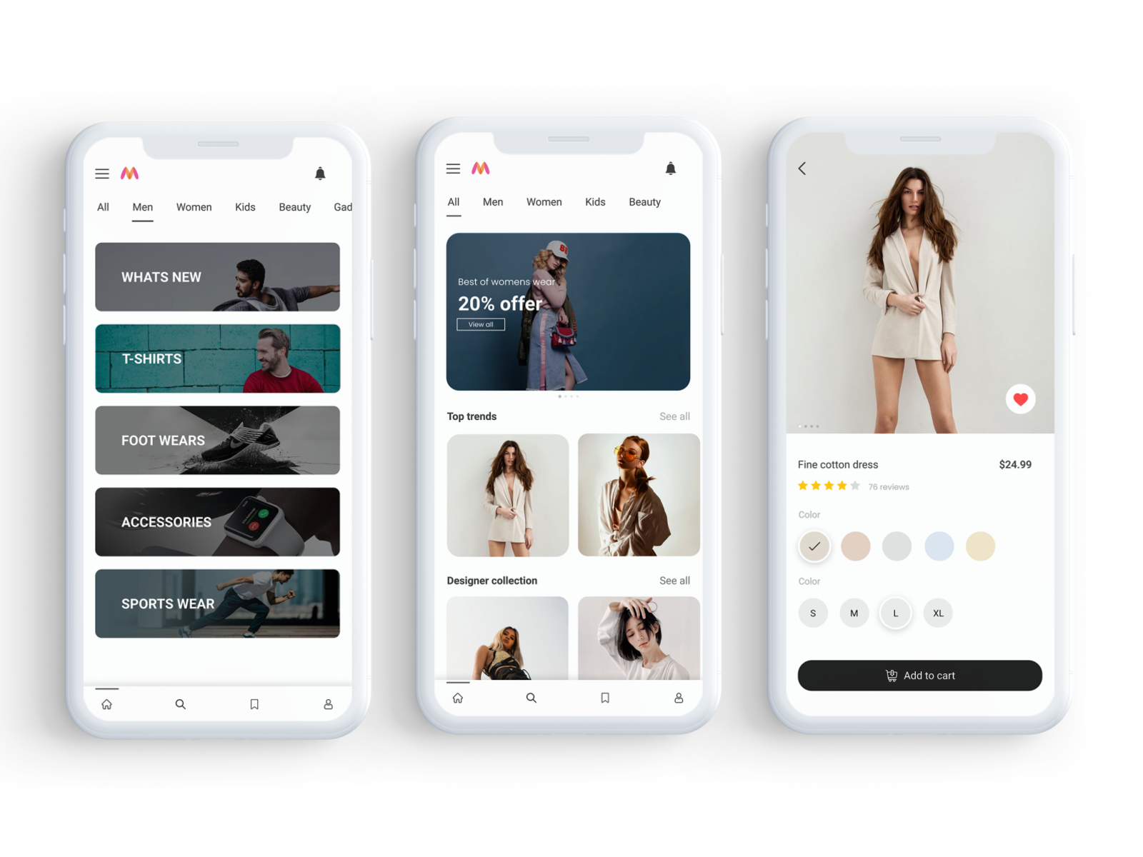 shopping app by vinoth kumar on Dribbble