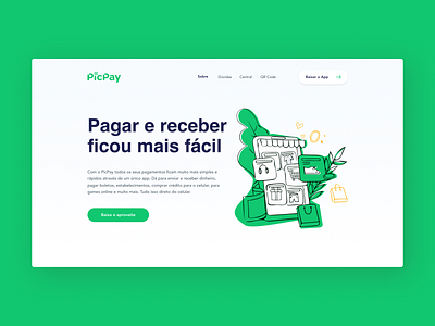 Picpay website redesign banking illustration money app money transfer responsive design responsive website ui ui design ux ux design web design website website concept website design