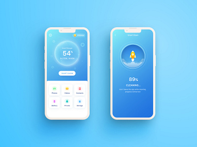 Smart Clean app mobile ui