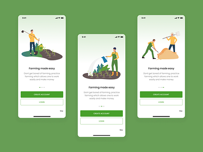 Farmer's on-boarding screens design farm farmer farmers onboarding screen onboarding screens uiuxdesign uiuxdesigner