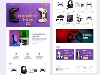 Games Apparel design ecommerce game game store homepage homepagedesign landingpage uiuxdesign uiuxdesigner