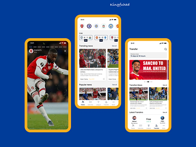 Football App design football football app homepage soccer app ui uiuxdesign uiuxdesigner