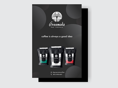 Greenoka Coffee Leaflet branding coffee coreldraw design leaflet design vector