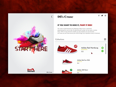 Footwear E-commerce Web Page Design