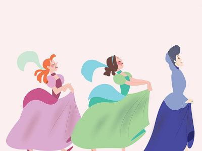 Anastasia and Drizella animation design illustration vector