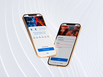 Sign up And Sign in Screens graphic design log in log out mobile otp sign in sign up ui ux