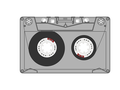 Audio cassette  Transparent cassette  White background