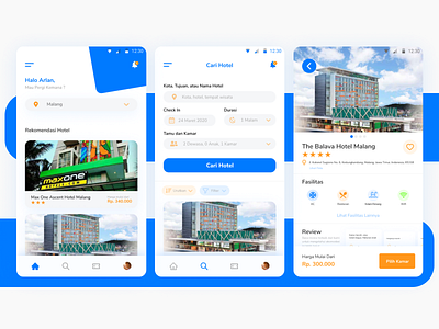 Hotel App Exploration app design ui