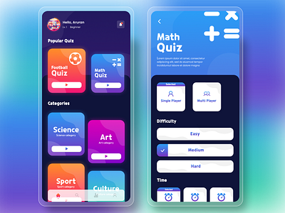 Quiz App Design Exploration