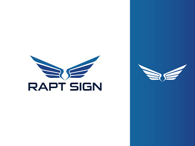 Rapt Sign Logo brand identity branding brandmark combinations company concept corporate design identity logo logoletter logomark logotype modern logo praw rs logo wings wings logo