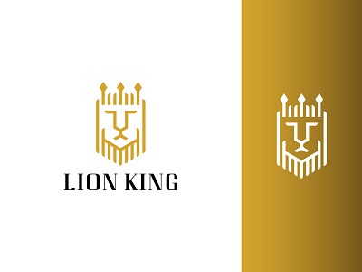 Lion King Logo brand identity branding brandmark combinations company concept corporate design gold logo golden identity lion lion logo lionking logo logomark modern logo monoline praw