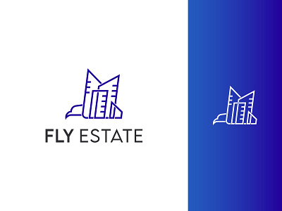 Fly Estate Logo brand identity branding brandmark combinations company concept corporate design falcon identity illustration logo logomark modern modern logo mortgage praw realestate royalblue