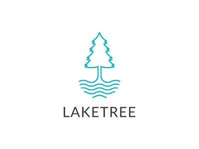 Lake Tree Logo aquas brand identity branding brandmark combination concept design graphic design identity lake logo logoconcept logodesign logomark pine praw river tree water