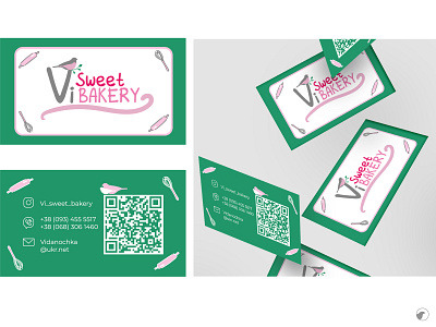 Vi Sweet Bakery bakery bakery logo business card business card design design logo