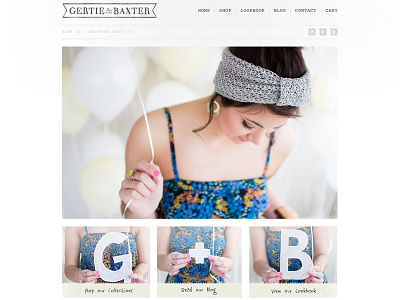 Gertie & Baxter Custom Shopify Website Design awaken awaken company awaken design awaken design company black black and white design homepage minimal online shop online store ribbons shopify simple texture ui watercolor web web design webdesign website website design white