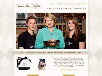 Brandini Toffee Custom Shopify argyle awaken awaken company awaken design awaken design company design minimal pattern simple texture web web design webdesign website website design