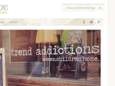 Trend Addictions Website & Shopify Design awaken design company header navigation texture web website website design