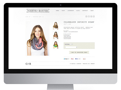 Gertie & Baxter Shopify Product Page Design