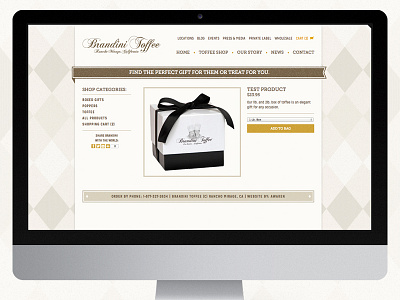 Brandini Toffee Product Page Design