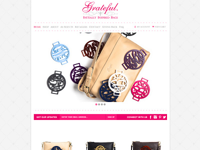 Grateful Bags Custom Shopify Design