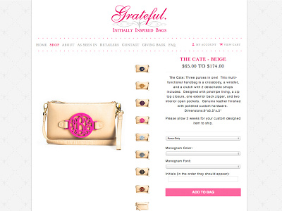 Grateful Bags | Shopify Product Page