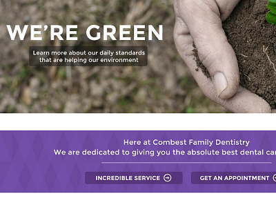 Combest Dentistry Site Detail awaken design company design homepage minimal pattern repeat rounded simple web webdesign website wordpress