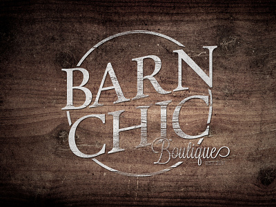 Barn Chic Logo Mark awaken awaken company awaken design awaken design company brand branding circle logo logo design logotype texture wood